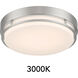 EnviroLite LED 10 inch Brushed Nickel Flush Mount Ceiling Light